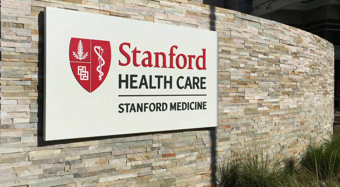 Stanford Health Care Stanford Medicine signage