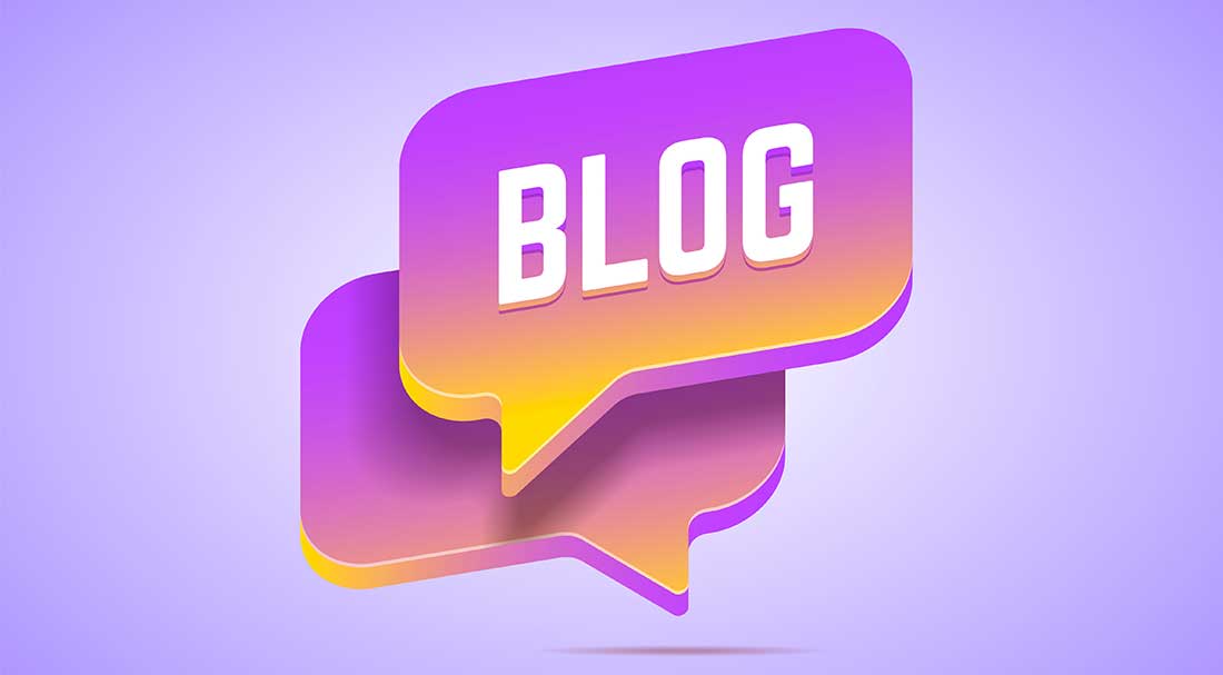 Illustration of the word blog in a speech bubble